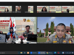 Dialog Interaktif : Kaseba Polri Kombes Pol. Dhani Hernando, SIK.,MH ketika melakukkan dialog interaktif melalui Youtobe dalam Program Web learning dan Video pembelajaran (Foto: Dok/Prie)