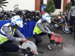 Ratusan sepeda motor berknalpot tidak standar ditahan Polres Temanggung
