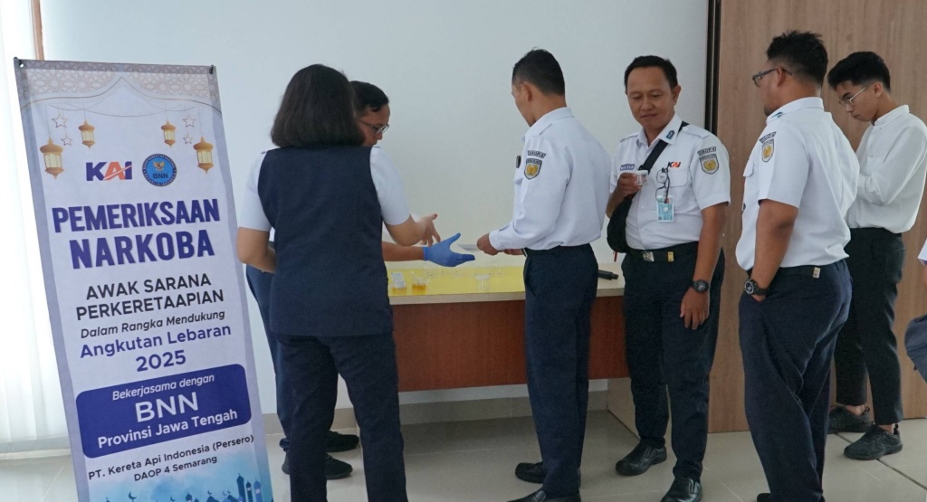 tes urine petugas KA