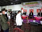 Bupati Pemalang Junaedi saat memantau pelaksanaan Pilkades