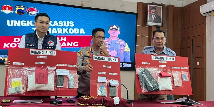 Polrestabes Semarang ringkus 3 kurir narkoba